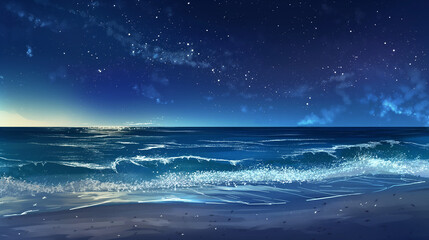 Wall Mural - waves and stars