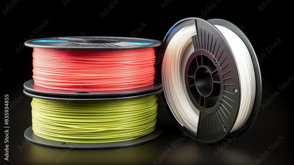 Plastic filament material PLA and ABS for printing on a 3D printer in ...