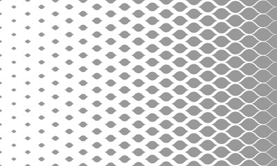 Wall Mural - horizontal halftone with grey ogee pattern background. vector illustration.