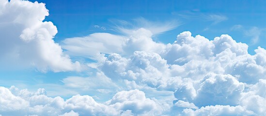 Aufkleber - Blue sky with cloud Nature Background. Creative banner. Copyspace image