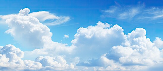 Aufkleber - Blue sky with cloud background. Creative banner. Copyspace image