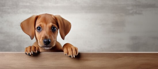 Wall Mural - puppy. Creative banner. Copyspace image