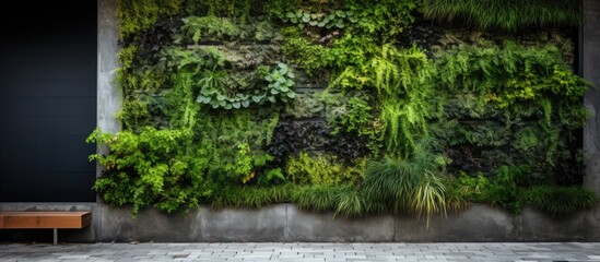 Poster - Plants grow on the walls of the house not on the ground. Creative banner. Copyspace image