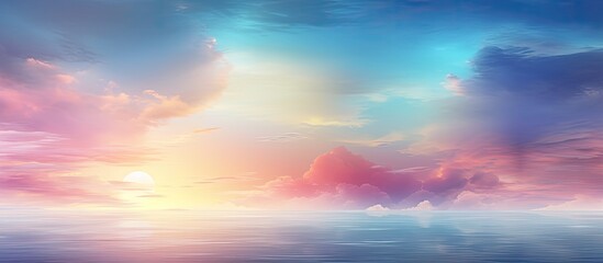 Poster - defocused and abstract background from beautiful sunset and sunrise. Creative banner. Copyspace image