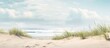 © HN Works - Sand dunes at the beach with green plants. Creative banner. Copyspace image
