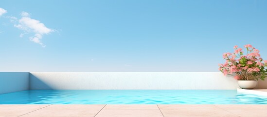 Poster - Swimming pool background. Creative banner. Copyspace image