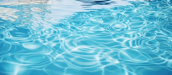 Fototapete - Detail of Swimming Pool Clear Blue Water. Creative banner. Copyspace image