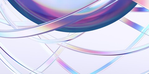 Wall Mural - Abstract background with rounded lines, 3d render