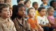 © Olga - Attentive Diverse Children Listening in Classroom Setting
