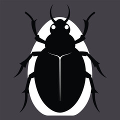 Wall Mural - Solid color Darkling Beetle animal vector design