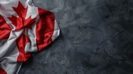 Canada flag on dark grey background