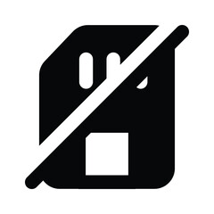 Wall Mural - disabled sd card storage icon design, ready to use vector