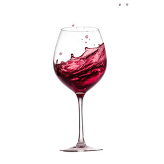 Wall Mural - Red Wine Splash in Clear Glass