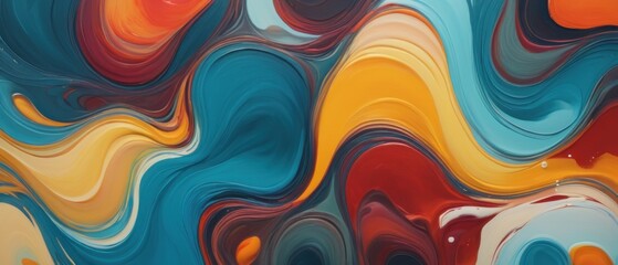 Wall Mural - abstract fluid painting background