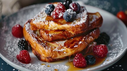 Wall Mural - Beloved French Toast A Popular Indulgent Breakfast Delight often Resulting in Kitchen Chaos and Disappointment