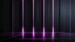 © Touhid09 - Dark grey black abstract background with Purple glowing lines design for social media Ai generated.