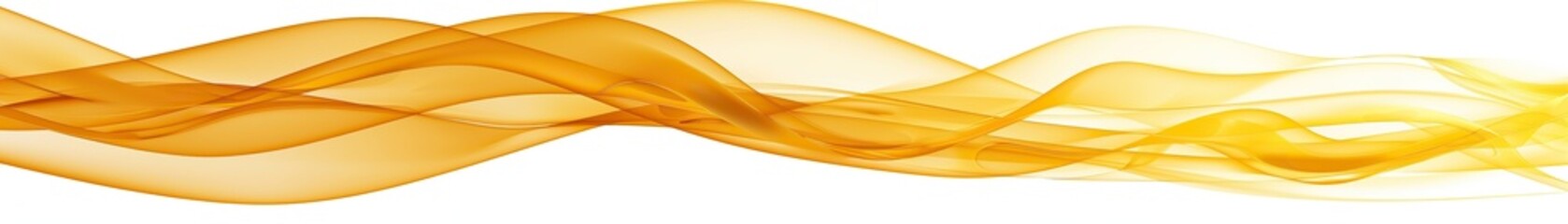 Warm honey yellow wave abstract design, sweet and inviting, isolated on a white backdrop