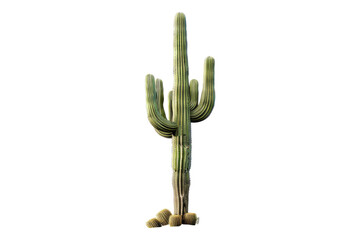 Saguaro cactus isolated on transparent background