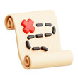 © mnaufal design - open treasure chest map location guide paper scroll game ui assets 3d icon illustration render design