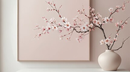 Poster - cherry blossom in a vase