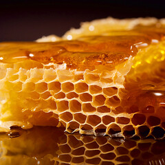 Wall Mural - Honeycomb, honey, sweet, juicy, delicious, which is a beautiful photo.