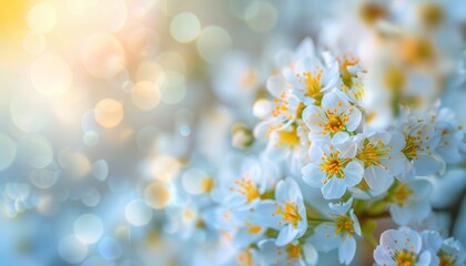 Blossoming Cherry Branches Reaching for the Sky: A Captivating Spring Floral Scene