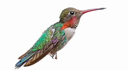 Wall Mural - Vibrant Broad Billed Hummingbird: A Stunning Presentation Against Various Backgrounds