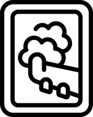 Wall Mural - simple black line icon representing cloud computing or data storage