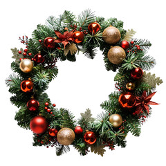 christmas wreath isolated on white