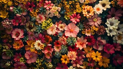 Wall Mural - a flower carpet rich colors