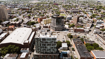 Canvas Print - Drone of Jersey City Journal Square