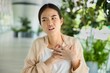 © 9nong - Asian woman suffering sudden heart attack, cardiac arrest