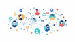 © Kanchanit - Detailed Illustration of a Social Network with Connected Individuals and Nodes