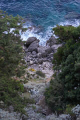 Poster - rocks and sea Corfu Greece