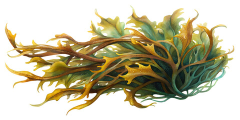 sea weeds on transparent background