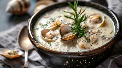 Wall Mural - clam soup