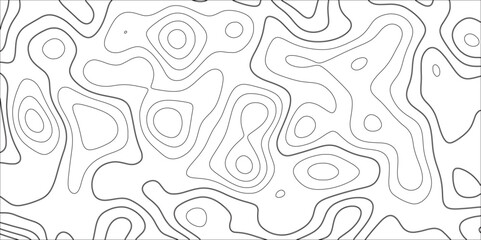 Aufkleber - Modern Abstract Topographic map background with wave lines. White curved lines light spots horizontal lines. Paper texture Imitation of a geographical map shade. 