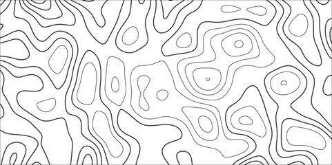 Fototapete - Modern Abstract Topographic map background with wave lines. White curved lines light spots horizontal lines. Paper texture Imitation of a geographical map shade. 