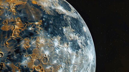 Wall Mural - Detailed Photograph of the Moon