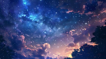 a sky full of stars, an elegant view showing the beauty of sky