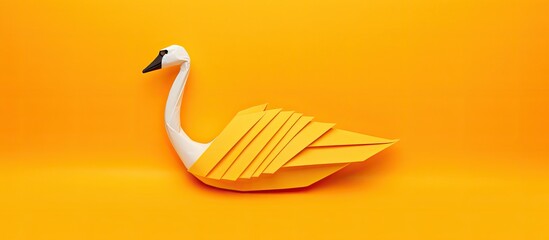 Wall Mural - A pair of origami cranes displayed on a clean white surface with ample copy space image.