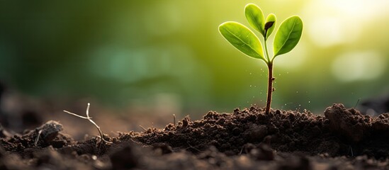 Wall Mural - Displaying the growth stages of plants and their development in a fitting setting with copy space image.