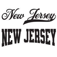 Wall Mural - New Jersey USA Word Vector