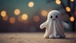 © NoblePix - Beautiful and friendly Halloween ghost on bokeh background. Generative AI