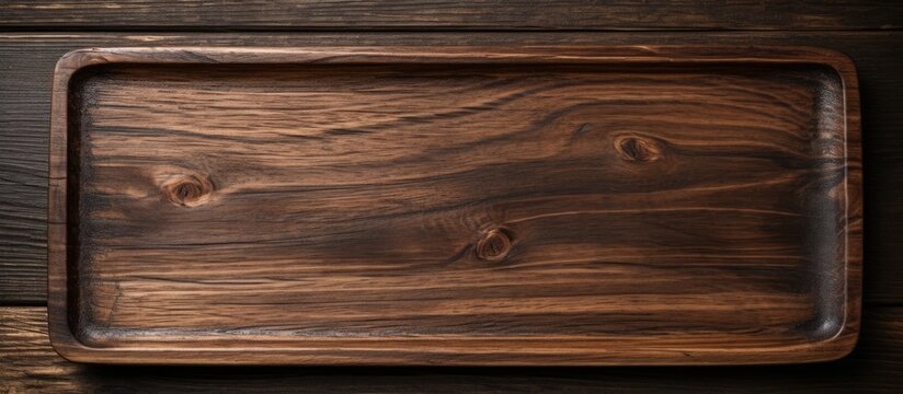 Detailed background of walnut wood planks, ideal for use as a copy space image.