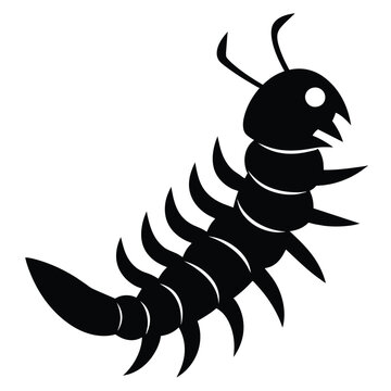 Solid color Centipede animal vector design