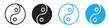 © Petsscouts - Yin yang icon line art vector