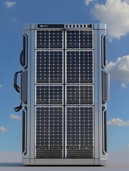 Wall Mural - Solar Powered Server Design Eco Friendly Data Center with Renewable Energy System