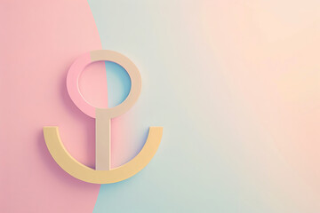 Wall Mural - Transgender symbol placed on pastel background, perfect for use in advertisements and promotions.