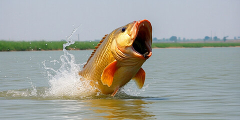 Canvas Print - A fish in the water